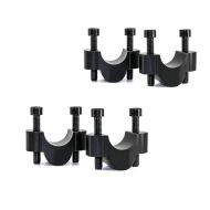 2x Lenkererhöhung 20 mm passend für Yamaha Tenere 700 19-24 Tourtecs Alu schwarz Spar-Set