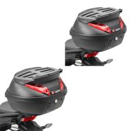 2x Motorrad Topcase Bagtecs RHM Universal 42 Liter mit Gepäckgrill Spar-Set