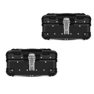 2x Top case aluminium moto Bagtecs XS22 noir 22 Litres Discount Set