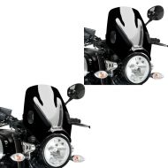 2 x Windschild Universal Puig Spar-Set Mito Windschutzscheibe schwarz 20702n