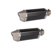 2x Zaddox Pot d'échappement RC2 Slip-On Silencieux Moto universel noir Discount Set
