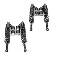 2x Motorrad Stossdämpfer hinten 400mm Federbein Paar Universal Zaddox RS2 schwarz Spar-Set
