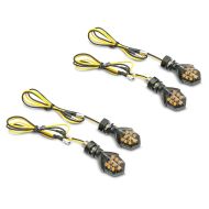2x LED Blinker Motorrad Lumitecs BL2 mit E-Prüfzeichen 2 Stück vorne-hinten getönt Spar-Set