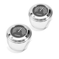 2x Lenkerthermometer Motorrad Craftride mit Lenkerhalter schwarz Spar-Set