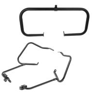 Set: Support de sacoche rigide compatible avec Harley Davidson Touring 14-24 protection arrière noir Craftride + Pare carter compatible avec Harley Davidson Touring 09-24 Craftride TR2 noir