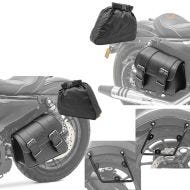 Set: Satteltaschenhalter Set passend für Honda Rebel 500 CMX 17-24 Satteltaschen Abstandshalter (Paar) Craftride + Motorrad Satteltaschen Craftride Montana je 8Ltr Paar rechts und links in schwarz