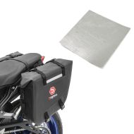 Set: Motorrad Satteltaschen Wasserdicht Bagtecs WP6 2x15L Rollverschluss Seitentasche + Hitzeschutzfolie selbstklebend fürs Motorrad Hitzeschutz Zaddox 50x50cm