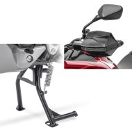 Set: Hauptständer mit ABE Honda Transalp XL 700 V 07-14 Mittelständer ConStands in schwarz + Handprotektoren passend für Honda Transalp XL 700 V Motoguard HG2 schwarz