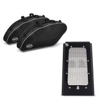 Set: Koffer Innentaschen passend für Harley Davidson Sport Glide 18-24 Crafride Koffertaschen + Kühlerabdeckung passend für Harley Davidson Softail 18-24 Kühlergrill Craftride TG7