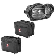 Set: LED Scheinwerfer passend für BMW R 1200 GS 04-12 ECE Lumitecs QL4 mit Vario Koffer Innentaschen NV