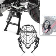 Set: Béquille centrale ConStands noir avec Grille de protection phare compatible avec Suzuki V-Strom 650 / XT 17-24 SG1