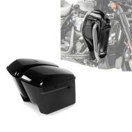 Set: Seitenkoffer Stretched passend für Harley Davidson Touring 14-23 lackiert, o. Verschluss Craftride + Beinschild passend für Harley Davidson Touring Modelle 14-23 Craftride belüftet schwarz