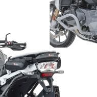 Set: Sturzbügel passend für BMW R 1250 GS 19-23 Motoguard L2 Schutzbügel hellgrau mit Hecktasche Werkzeugtasche Toolbag TB3