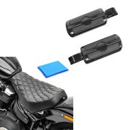 Set: Repose-pieds passager compatible avec Harley Davidson Softail 18-24 Craftride SF6 noir + Selle solo Gel / Monoplace compatible avec Harley Davidson Softail Street Bob / Standard 18-24 DS4