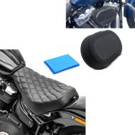 Set: Selle solo Gel / Monoplace compatible avec Harley Davidson Softail Street Bob / Standard 18-24 DS4 + Filtre à air raincover / protection pluie compatible avec Harley Davidson Softail 18-24 Craftride