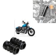Set: Soufflets caoutchouc 39mm + Caches tubes de fourche compatible avec Harley Davidson Sportster Forty-Eight 48 10-15 GC2