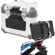 Set: Rückenpolster + Alu Topcase Bagtecs XB45 Universal 45 Liter passend für BMW RL2