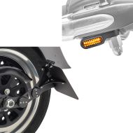 Set: Support de plaque latérale compatible avec Harley Davidson Softail 08-18 + LED Clignotants XS