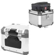 Set: Sacoche de couvercle + Coussin dosseret passager compatible avec BMW TP Alu autocollant RL2