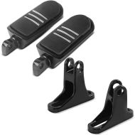 Set: repose pieds Chauffeur-Passager BQ + Support pour repose-pieds de passager compatible avec Harley Davidson Touring 93-24