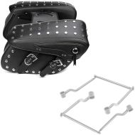 Set: Überwurf Satteltaschen VH6 + Satteltaschenhalter Abstandhalter passend für Chopper und Cruiser chrom