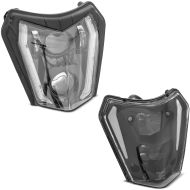 Set: LED Scheinwerfer SW2 + LED Scheinwerfer passend für KTM EXC / EXC-F / Freeride / Enduro / SMC 14-24 SW1