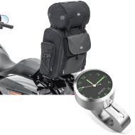 Set: Sissybar Tasche SXL mit Gepäckrolle + Lenkeruhr Analog Uhr