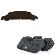 Set: Windschild 5" passend für Harley Davidson Electra-Street Glide 14-24 dunkel get. + Koffer Innentaschen