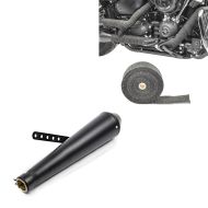 Set: Pot d'échappement Cone Silencieux Caferacer + Bande thermique Protection thermique echappement 10m