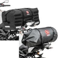 Set: Moto Sacoche de Selle arrière SX70 70Ltr + Sac rouleau moto BR50 Sacoche arrière 50 litres