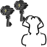Set: Feux additionnels LED S22X + Pare carter compatible avec Honda CB 500 X 19-23 haut et bas