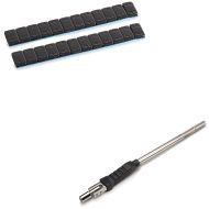 Set: Masses d'équilibrage 2 pièces 12x5g + Extracteur soupape / démonte soupape pour pneus
