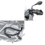 Set: Pare carter L2 + Protège main moto guidon compatible avec BMW R 1250 R 19-24 noir