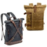 Set: Sac à dos CR3 13Ltr en noir + Sac à dos moto VR2 20Ltr Retro brun