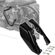 Set: Kofferträger passend für Harley Davidson Touring 14-24 + Windabweiser Wärme Windschutz WA3