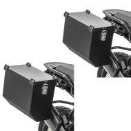 2x Motorrad Alukoffer Bagtecs Atlas 41Ltr Aluminium Seitenkoffer schwarz Spar-Set
