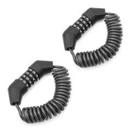 2x Helmschloss Motorrad HS1 Tourtecs Zahlenschloss schwarz Spar-Set
