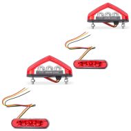 2x Moto Feu arriere LED +  feux stop continus Lumitecs TX44 Discount Set