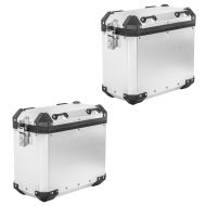 2x Valise laterale aluminium moto Bagtecs GX45 argent 45 Litres Discount Set