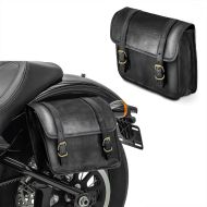 2x Motorrad Satteltasche Craftride SV6L Vintage Tasche links 6Ltr in schwarz Spar-Set