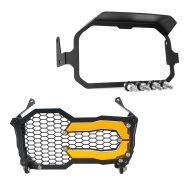 Set: Protection contre le vol d'écran TFT avec pare-soleil compatible avec BMW R 1200 GS 17-18 avec Grille de phares avant SG2