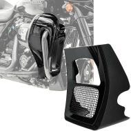 Set: Carénage des jambes compatible avec Harley Davidson Touring Modeelle 17-24 Craftride avec prise d'air noir + Sabot moteur compatible avec Harley Davidson couvercle de refroidisseur d'huile OV2 noir