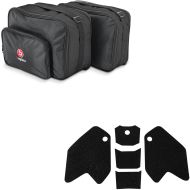 Set: Sacs intérieurs valises Vario compatible avec BMW R 1200 GS / ADV 13-18 MV1 Bagtecs avec Grippe genoux de réservoir TS42