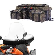 Set: Quad ATV Hecktasche QB2 Gepäcktasche Topcase camouflage Bagtecs mit Windschild univ. passend für Quad ATV XLM