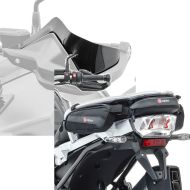 Set: Protège main extension compatible avec BMW R 1200 GS 13-18 noir Motoguard avec Sacoche arrière TB3