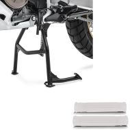 Set: Hauptständer passend für Honda Africa Twin 1100 20-24 mit Hebelüberzieher Set für Bremshebel und Kupplungshebel weiß