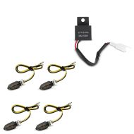 4x LED Blinker KP8 vorne-hinten getönt + Blinker Relais passend für Triumph Tiger Sport / Daytona 675 / R LED