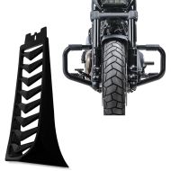 Set: Bugspoiler passend für Harley Davidson Softail Fat Bob / 114 18-24 Kühlerverkleidung Craftride CV6 schwarz matt + Sturzbügel Mustache II passend für Harley Davidson Softail Fat Bob 114 18-24 schwarz