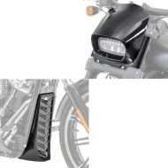 Set: Bugspoiler passend für Harley Davidson Softail Fat Bob / 114 18-24 Kühlerverkleidung Craftride CV4 + Scheinwerfer Windschild Frontmaske passend für Harley Davidson Softail Fat Bob 114 18-24 Fly Screen Craftride schwarz