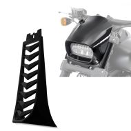Set: Bugspoiler passend für Harley Davidson Softail Fat Bob / 114 18-24 Kühlerverkleidung Craftride CV6 schwarz matt + Scheinwerfer Windschild Frontmaske passend für Harley Davidson Softail Fat Bob 114 18-24 Fly Screen Craftride schwarz